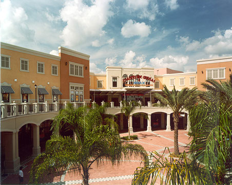 Channel side, retail complex, Florida,
